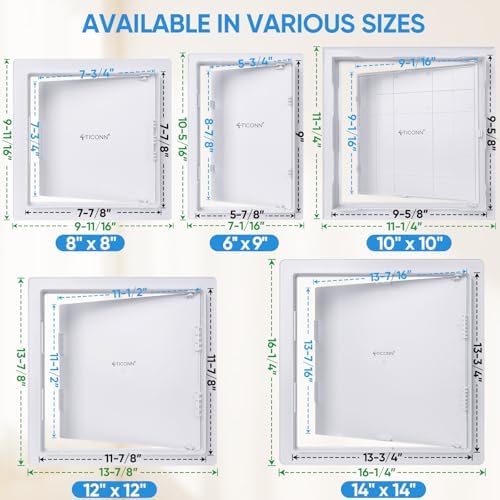 TICONN 10" x 10" Access Panel for Drywall, ABS Wall Hole Cover, Access Door - Image 5