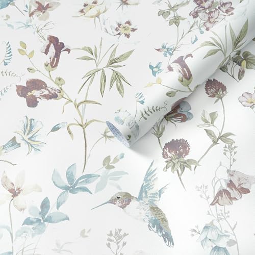 Heroad Modern Boho Peel and Stick Wallpaper Floral Cottage Wallpaper Botanical by HeroadBrand