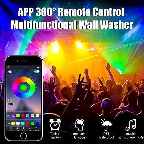 CREATESTAR RGB LED Wall Washer Light, IP66 Waterproof 48 W RGB LED Light Bar - Image 3