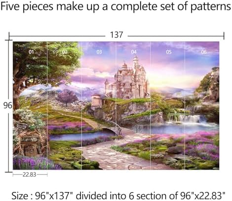 Children's Room Castle Peel-and-Stick Wall Mural 96"x137" - Image 4