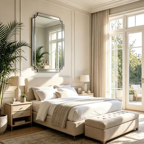 48"x31.6" Large Rectangle Beveled Mirror - Image 2