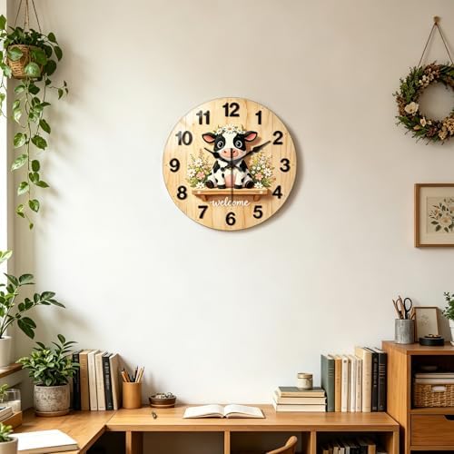 peacoblue Cow Wall Clocks Battery Operated - Image 5