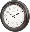 18" Indoor Outdoor Retro Large Wall Clock Battery Operated Silent by CrosstimeWallClockPracticalElegant