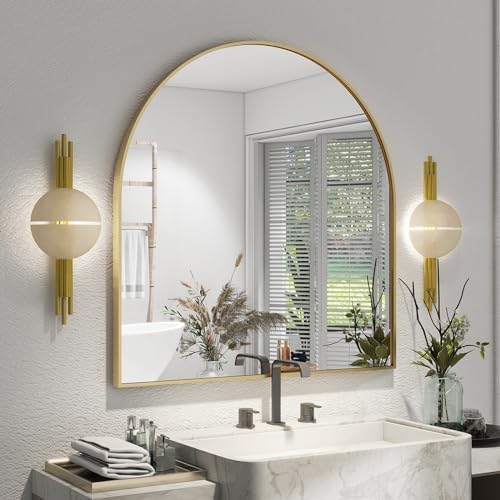 XRAMFY Arched Bathroom Mirror 32" x 34" by XRAMFY