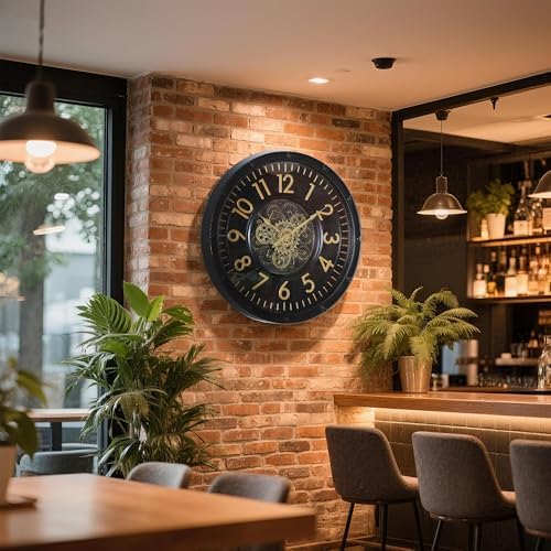 AYRELY® 24IN Decorative Moving Gear Large Wall Clock, Oversized Industrial - Image 5