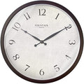12" Silent Modern Farmhouse Wall Clock, Oil Rubbed Bronze by FountainDesigns