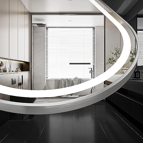 Arched Bathroom Mirror 20"x28", LED Tempered Glass - Image 5