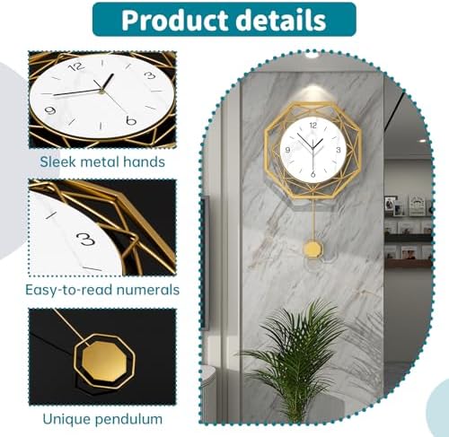 Large Wall Clocks for Living Room Decor Modern Decorative Clock - Image 5