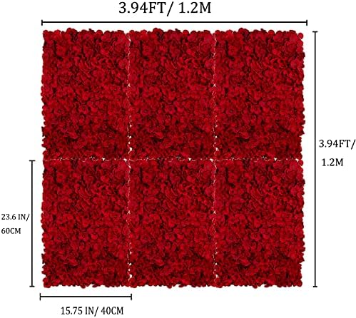 BLOSMON Red Flower Wall Backdrop - Image 2