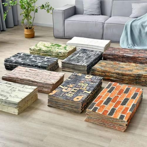 Queenbox 27.6x196.9 in Faux Brick Peel and Stick Foam Soft Waterproof Wall Panel - Image 6