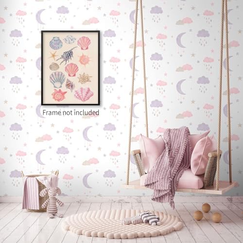 Pink Shell Posters Funky Coastal Cowgirl Wall Art Vintage Beach House - Image 6
