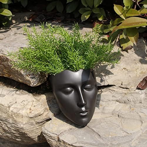 Face Vase, Ceramic Female Form Vase, Modern Sculpture Planter Pot, Human Face - Image 5