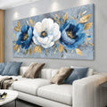 Elegant Blue White Flower Wall Art by IU