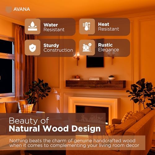 Avana Rustic Fireplace Mantle Shelf 60 Inches - Image 4