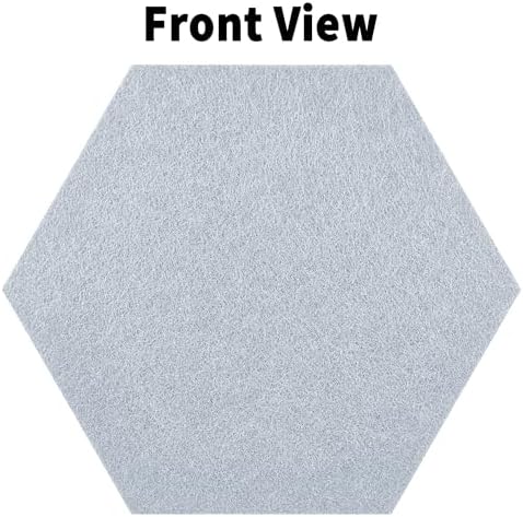 Hexagon Felt Bulletin Cork Board Tiles Peel and Stick, 10 Pack - Image 2
