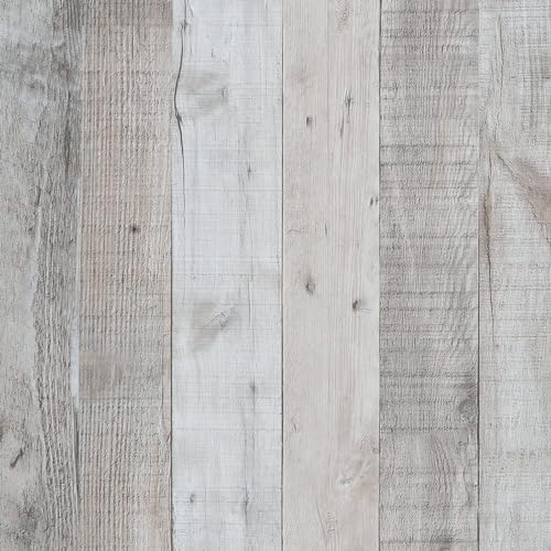 Wenmer Grey Wood Shiplap Peel and Stick Wallpaper by WENMER