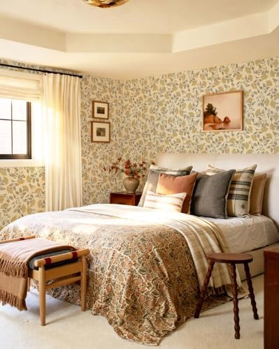 Dimoon Vintage Peel and Stick Wallpaper Floral Contact Paper Farmhouse - Image 2
