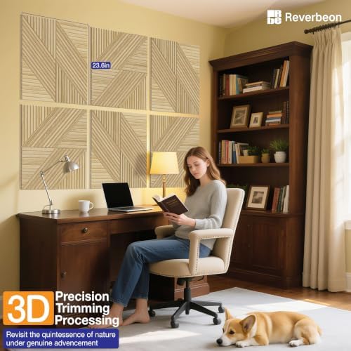 Acoustic Wall Panels, Decorative Sound Absorbing Panels, 6 Pack - Image 7