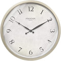 12" Silent Modern Farmhouse Wall Clock, Morning Silver by FountainDesigns