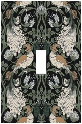 Decorative Light Switch Cover William Morris Vintage Floral Plants And Birds 1 by Lightswitchcovers