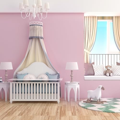 Pink Peel and Stick Wallpaper Solid Pink Contact Paper A Set of 15.7"x472" - Image 5