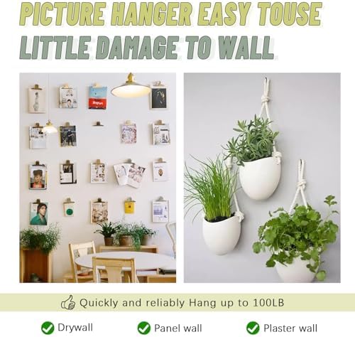 FURHUA Stronger Super Hooks Picture Hanger, Hang Art, or Planters - Image 6