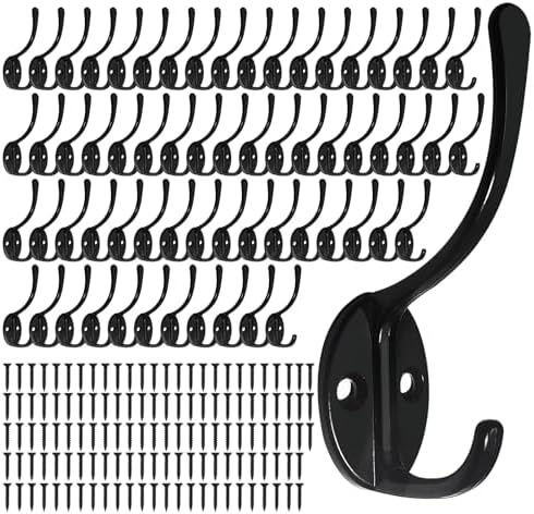 Homanu 64 Pack Coat Hooks Wall Mounted by Homanu