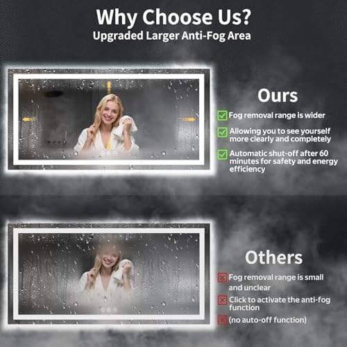 24"x60" LED Bathroom Mirror - Image 3