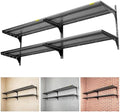 Aecxm 2-Pack 2 Tier 1.3x3ft Garage Shelving Wall Mounted, 500lbs Load by AECXM