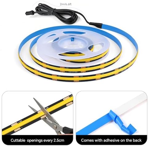 Black Cabinet Light COB LED Strip 6‑in‑1 Dimmable Touch Control - Image 3
