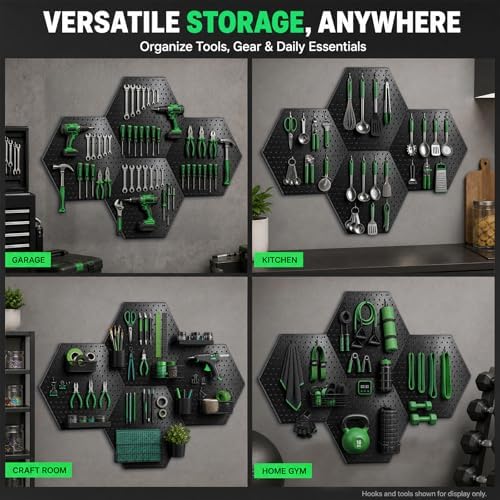 15x17 Heavy Duty Metal Pegboard Panel 4-Pack - Image 3