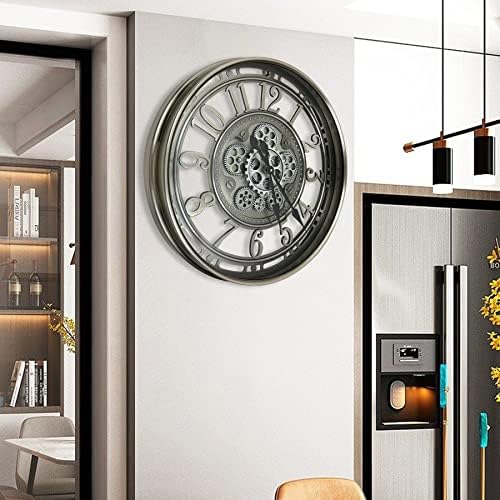 Real Moving Gears Wall Clock Large Modern Metal Clocks - Image 4