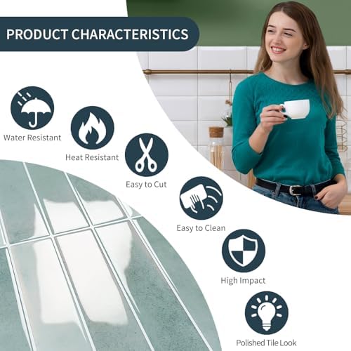 10 Sheets Upgraded Thicker Design Subway Tile Peel and Stick Backsplash - Image 2