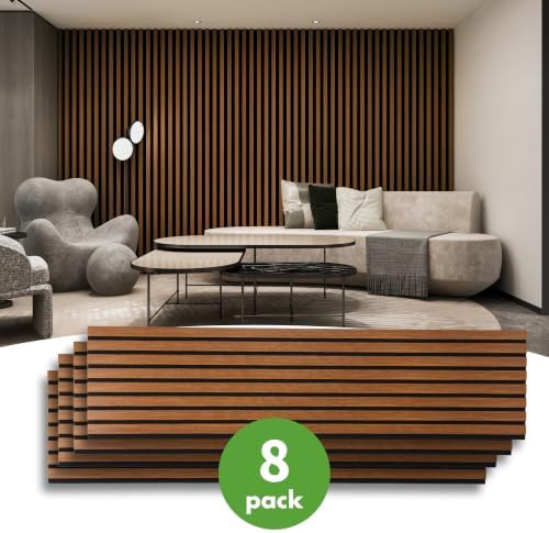 Art3d 12" x 93" Acoustic Wood Slat Wall Panel, 62 sq.ft - Image 2