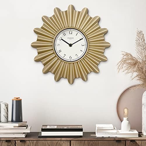 12" Mid Century Modern Starburst Wall Clock - Image 3