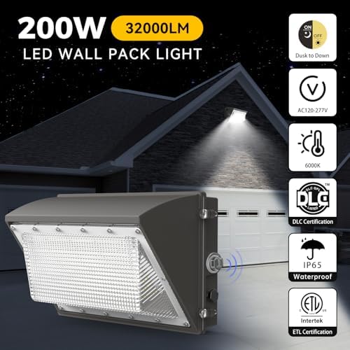 AIKVSXER 200W LED Wall Pack Light, 32000LM 6000K Dusk to Dawn Lights 16Pack - Image 2