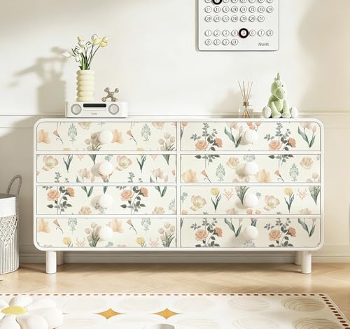 Safiyya Vintage Wallpaper Peel and Stick Floral Beige Contact Paper Roses - Image 4