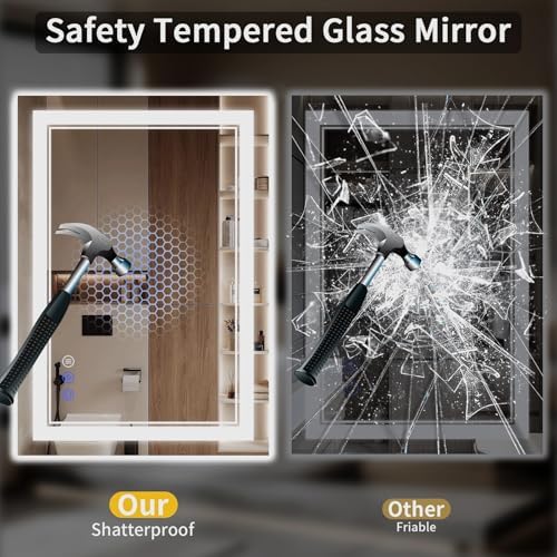 36"x40" LED Bathroom Mirror - Image 6