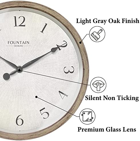 10" Silent Modern Farmhouse Wall Clock - Image 2