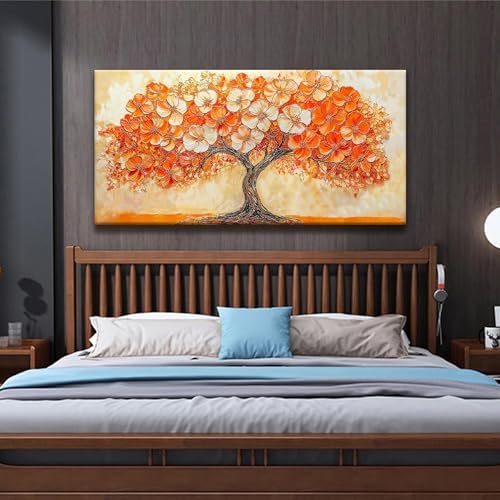 Suconvng Canvas Art Wall Decor Orange Tree Abstract Wall Art - Image 4
