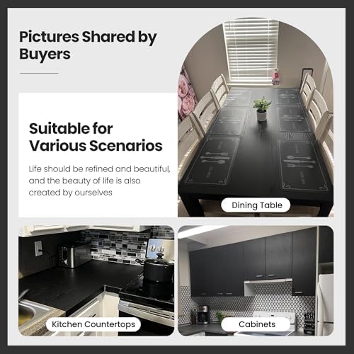 Black Contact Paper Peel and Stick Self Adhesive Wood Grain Wallpaper - Image 5