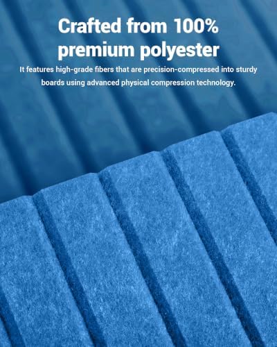 12 Pack Self-Adhesive Acoustic Wall Panels, 12x12 Inch-Blue - Image 5