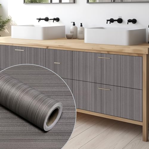 Grasscloth Peel and Stick Wallpaper, A Set of 15.7"x1181" Brown Self-Adhesive - Image 7