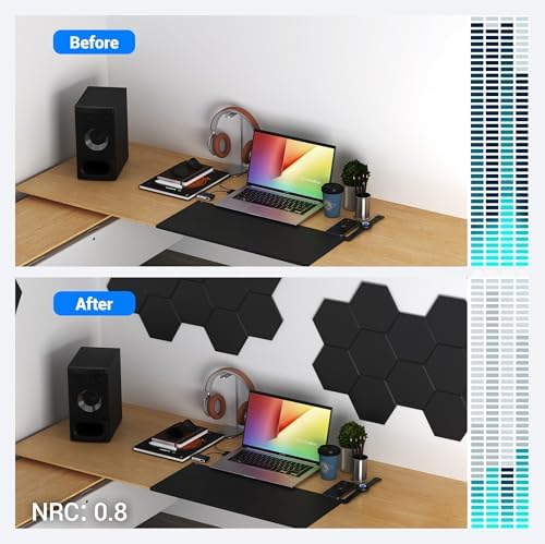 Acoustic Panels, Magrowill 12-Pack Soundproof Wall Panels 12 X 10 X 0.4 Inches - Image 4
