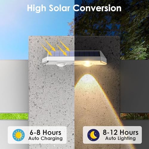 12 Pack Solar Fence Lights Outdoor Waterproof LED - Image 3