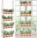 FillTouch 16 Pcs 4 Tiered Hanging Herb Garden Wall Hanging Planter by FillTouch