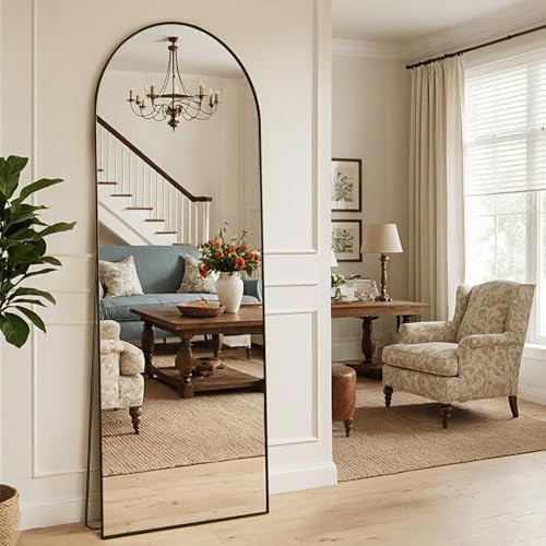 MISSDAY Arched Full Length Mirror, Floor Mirror Long Free Standing, Leaning or - Image 5