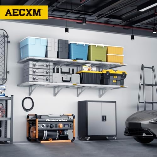 Aecxm 4-Pack 1.64x4ft Adjustable Garage Wall Shelving 1120lbs Load Capacity - Image 2