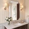 ANDY STAR 24"x40" Champagne Bronze Scalloped Mirror by ANDYSTAR