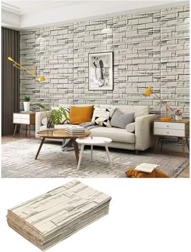 Queenbox 27.6x39.4 in Faux Brick Peel and Stick Foam Soft Waterproof Wall Panel - Image 3